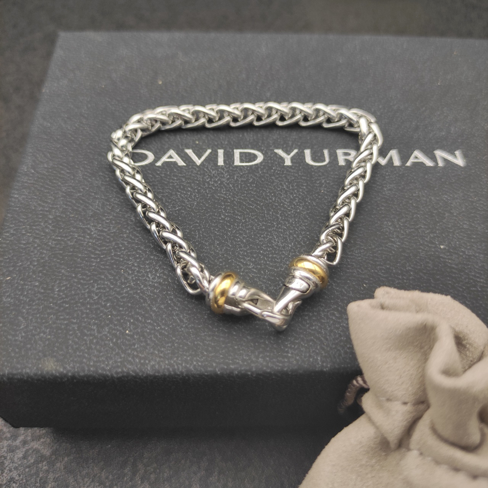 David Yurman 6mm Two-tone Hook Bracelet - Picture 4 of 9